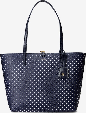 Lauren Ralph Lauren Nakupovalna torba | modra barva: sprednja stran
