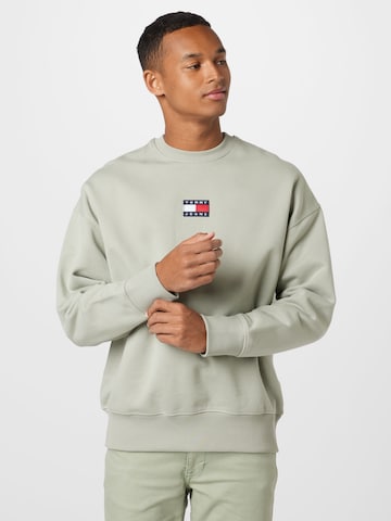 Sweat-shirt Tommy Jeans en vert : devant