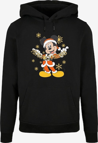 ABSOLUTE CULT Sweatshirt 'Mickey Mouse - Merry Christmas ' in Black: front