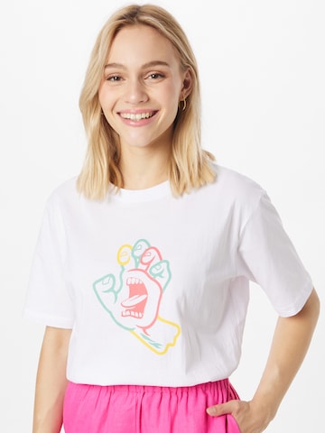 Santa Cruz Shirt 'Hand In Colour' in White: front