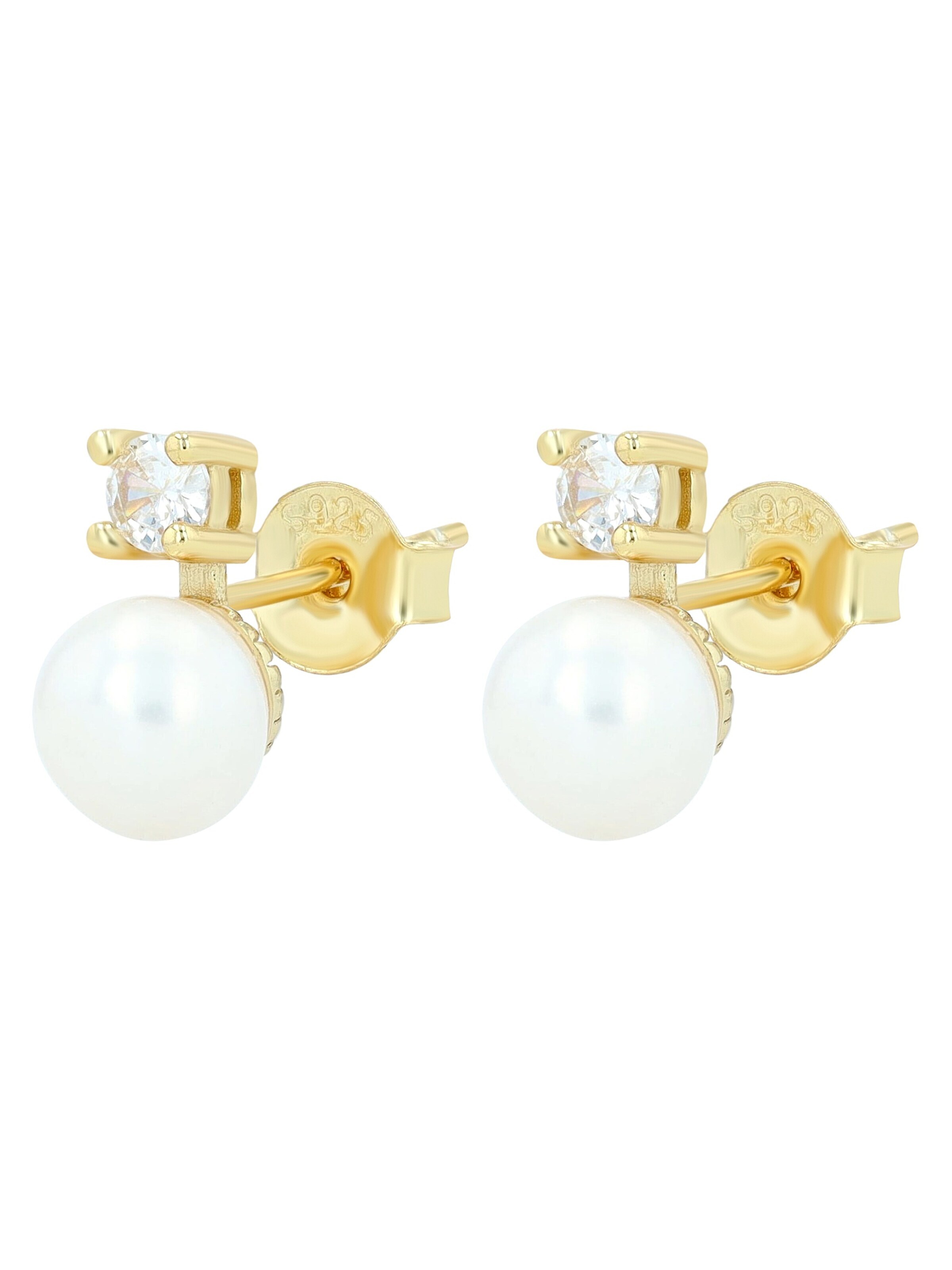 Akzent Earrings '"Alma" aus 925 Sterlingsilber, rhodiniert, langlebig' in Gold
