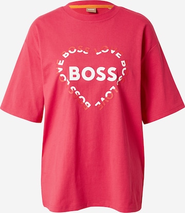 BOSS Orange T-shirt 'Ebase' i rosa: framsida