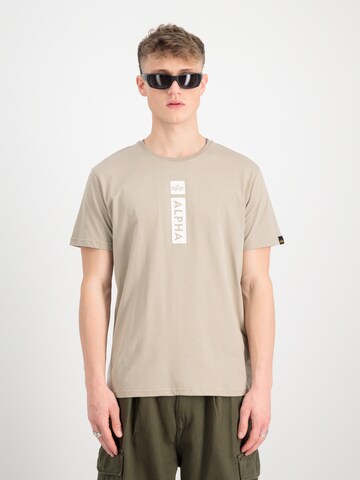 T-Shirt ALPHA INDUSTRIES en beige : devant