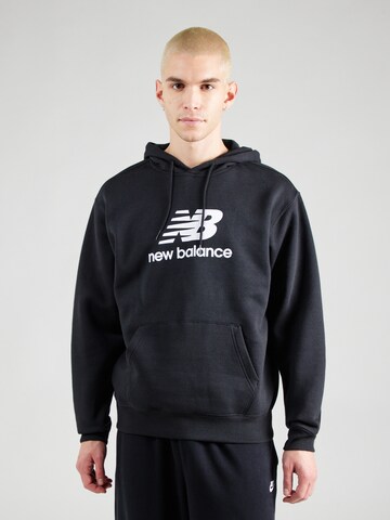 new balance Sweatshirt 'Essentials' in Schwarz: Vorderseite