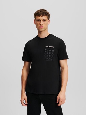Karl Lagerfeld Shirt ' MONOGRAM DEGRADE' in Black: front