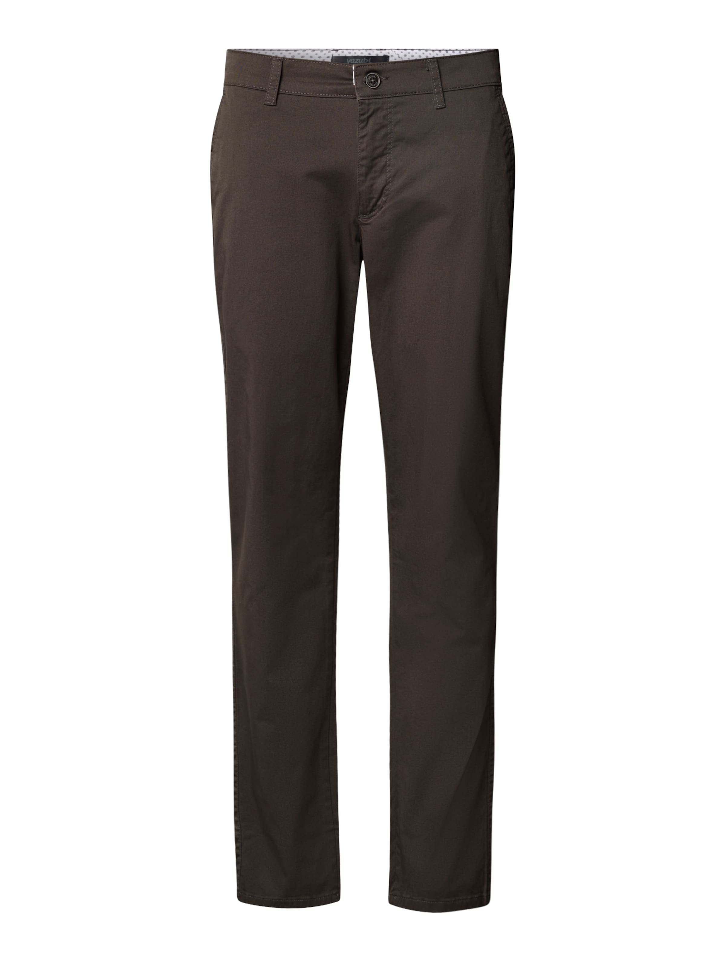 yazubi Slim fit Chino Pants 'Dustin' in Brown: front