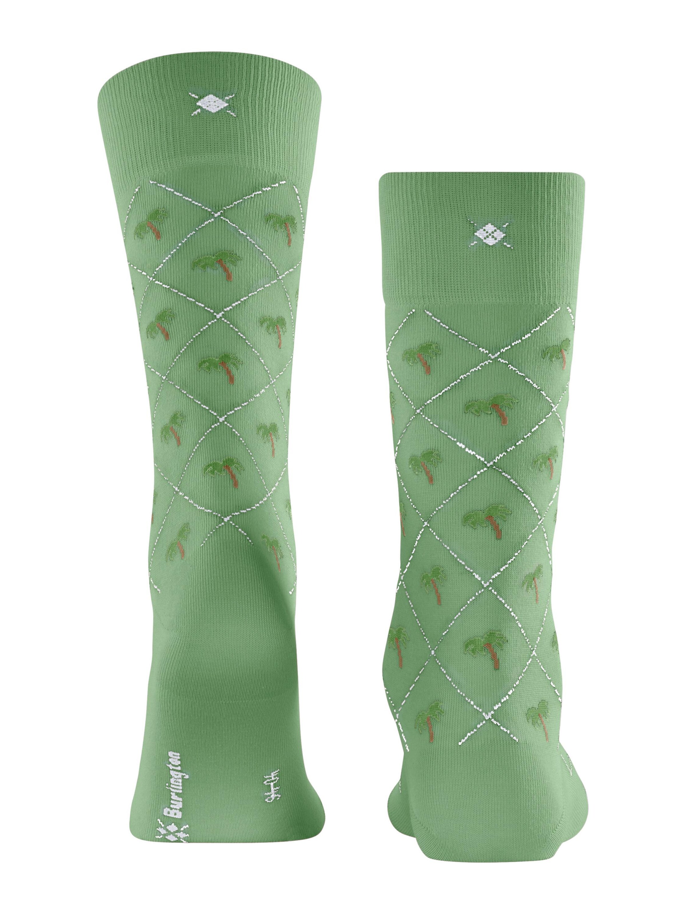 BURLINGTON Socks 'Palm Tree' in Green