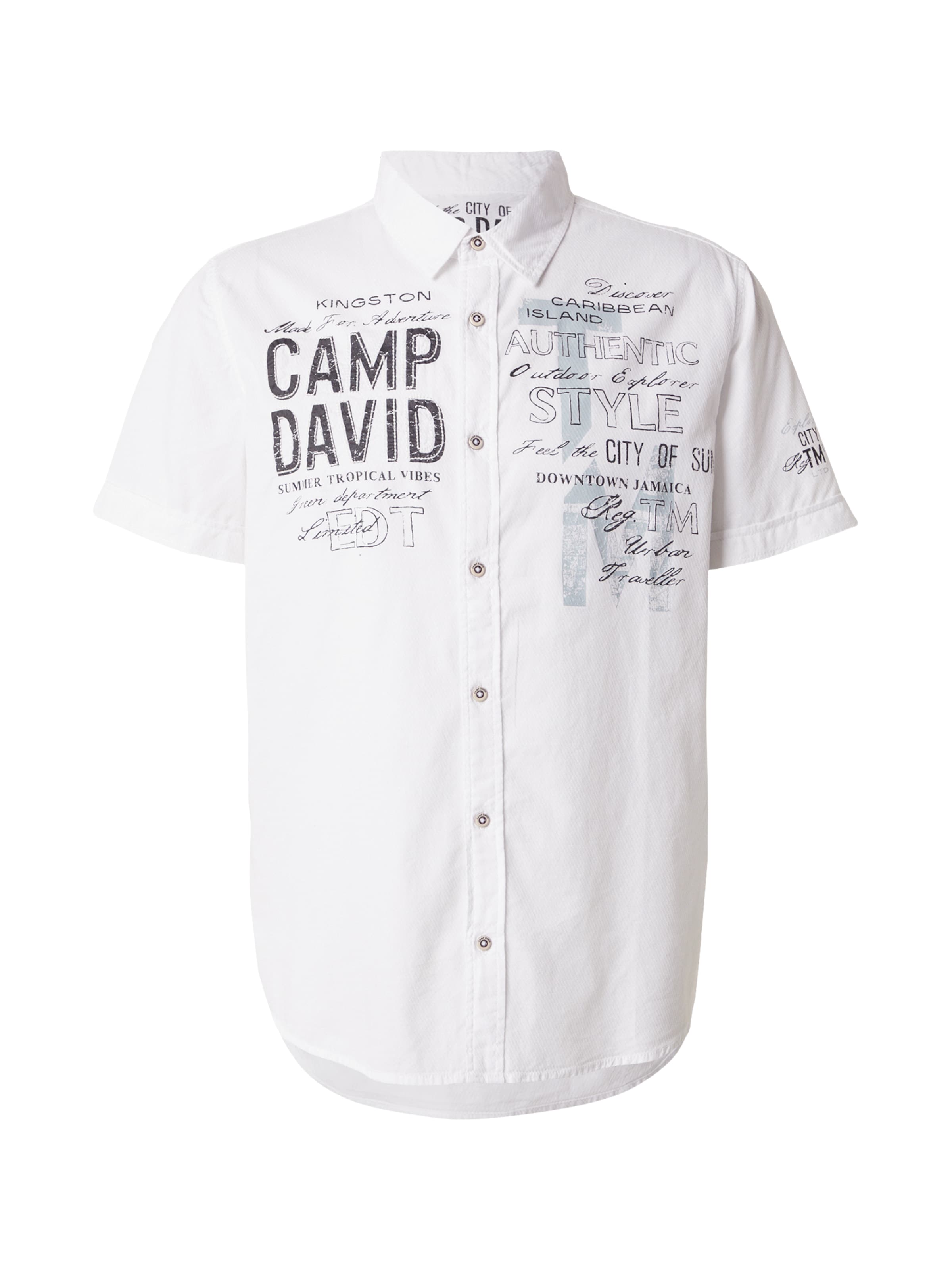 CAMP DAVID Hemd in opal / schwarz / weiß, Produktansicht
