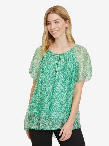 Cartoon Blouse in Groen: voorkant