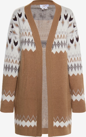 usha FESTIVAL Knit cardigan 'Rakata' in Brown: front