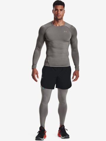 UNDER ARMOUR Skinny Workout Pants 'Rush' in Grey