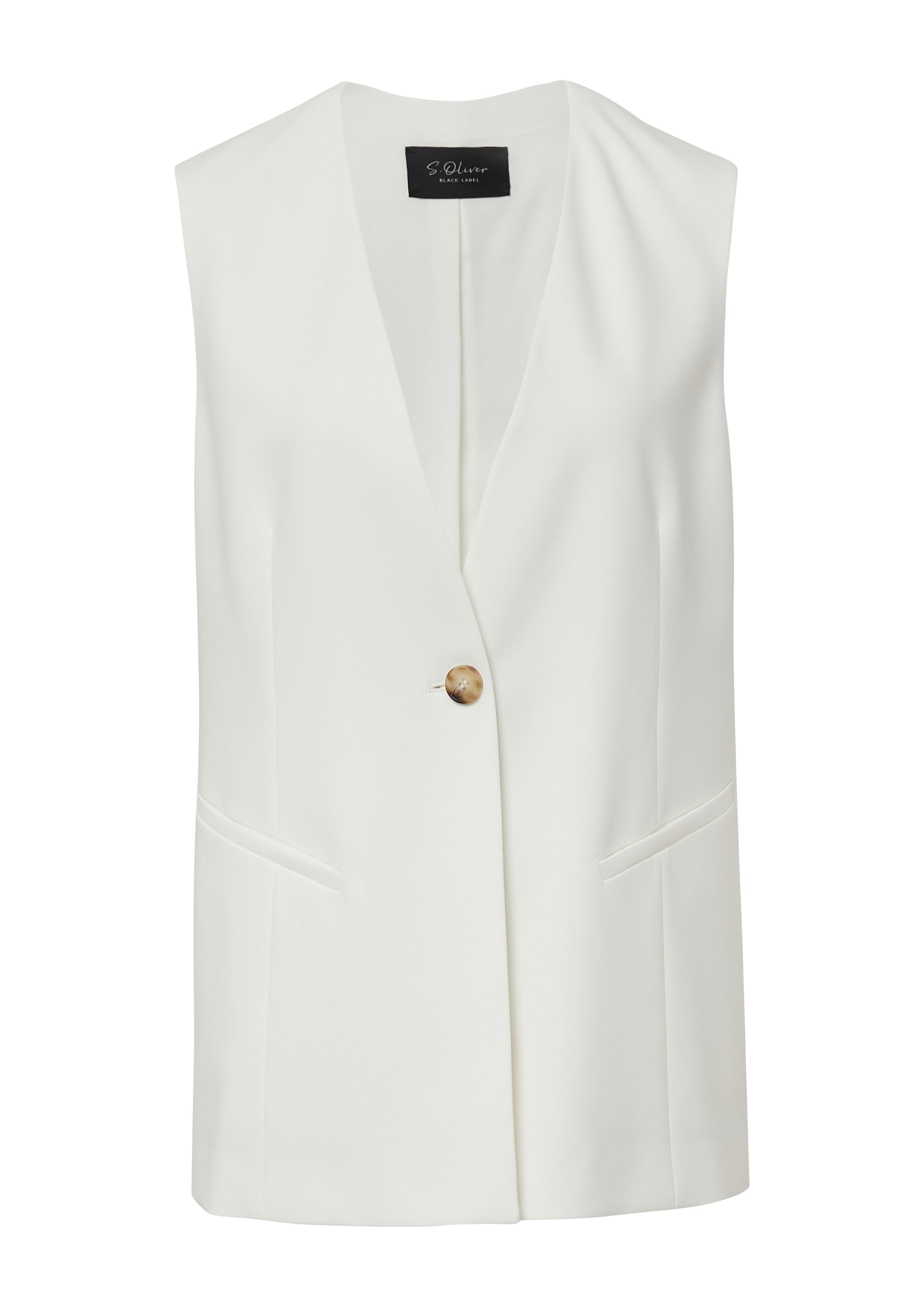 Gilet de costume s.Oliver BLACK LABEL en beige : devant