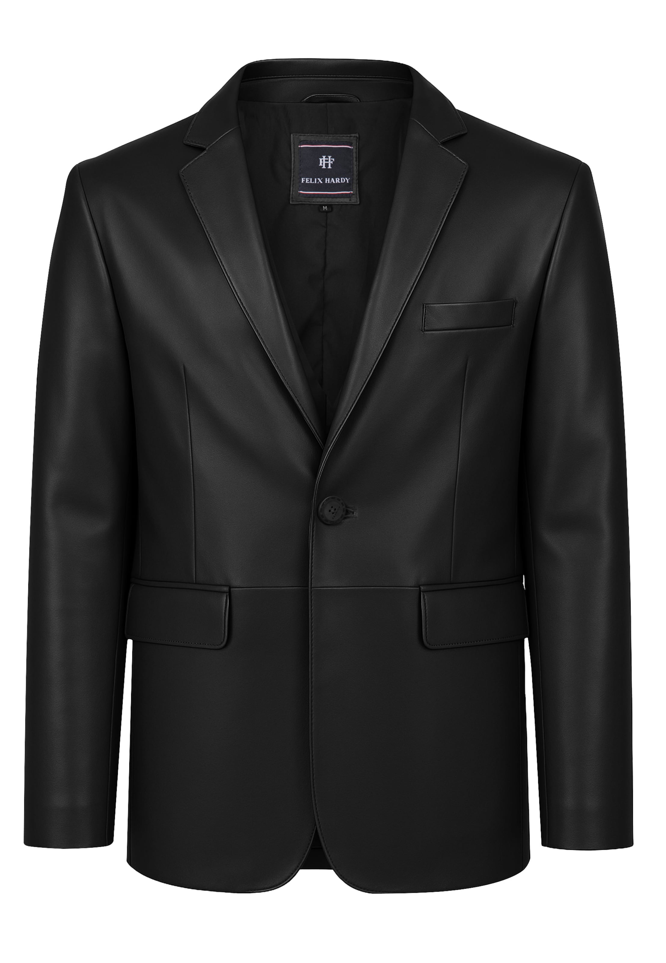 Felix Hardy Lederjacke in Schwarz: Vorderseite