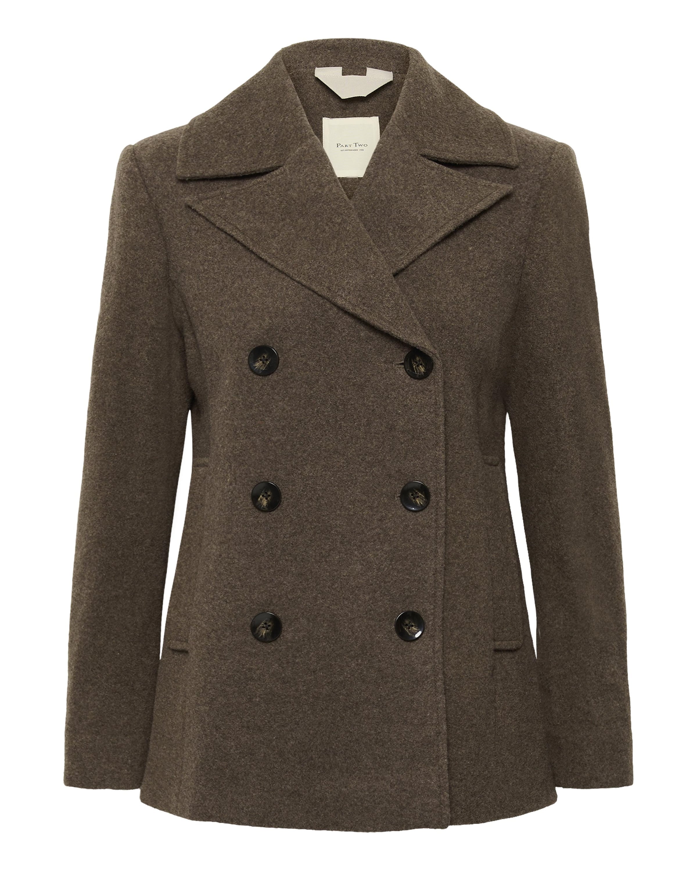 Manteau mi-saison 'PWLekias' Part Two en marron : devant