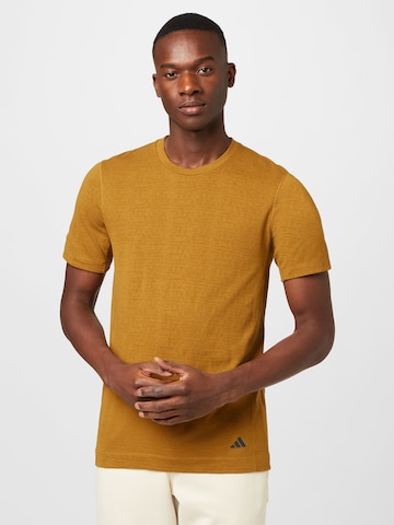 ADIDAS PERFORMANCE Funkční tričko – žlutá: přední strana