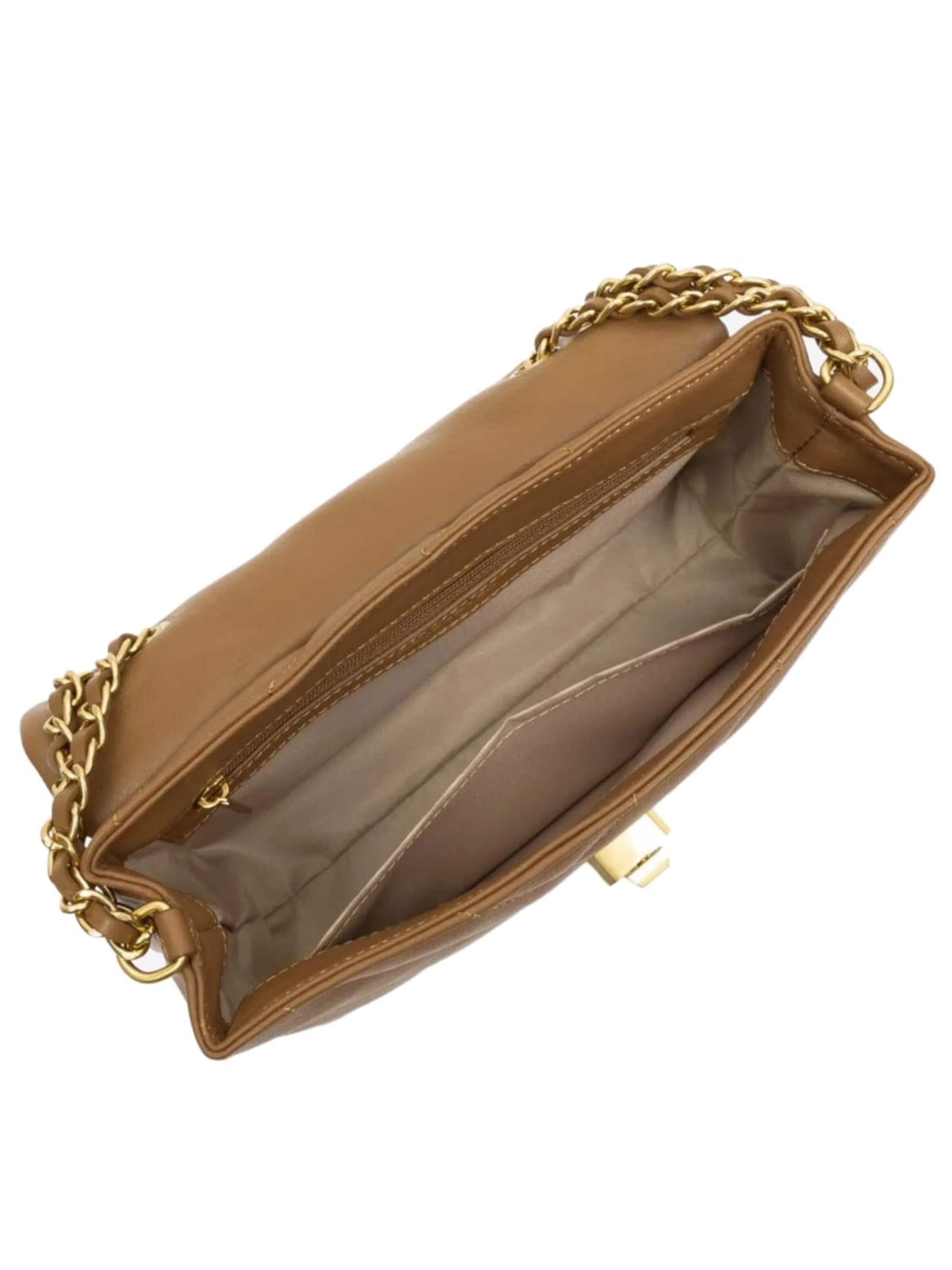 Sac bandoulière 'Lancaster Sac rabat cuir Soft Matelassé Camel' LANCASTER Paris en marron