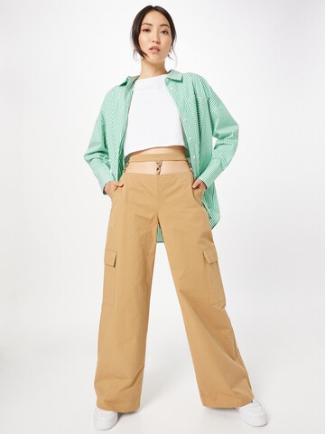 Wide leg Pantaloni 'EARTHLING' di The Ragged Priest in marrone