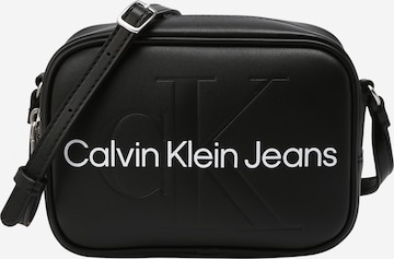 Calvin Klein Jeans Чанта с презрамки в черно: отпред