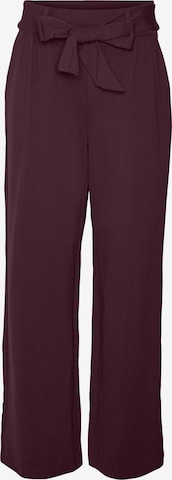 VERO MODA Wide leg Pleat-front trousers 'Eva' in Red: front