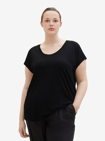 Tom Tailor Women + Μπλουζάκι σε μαύρο: μπροστά