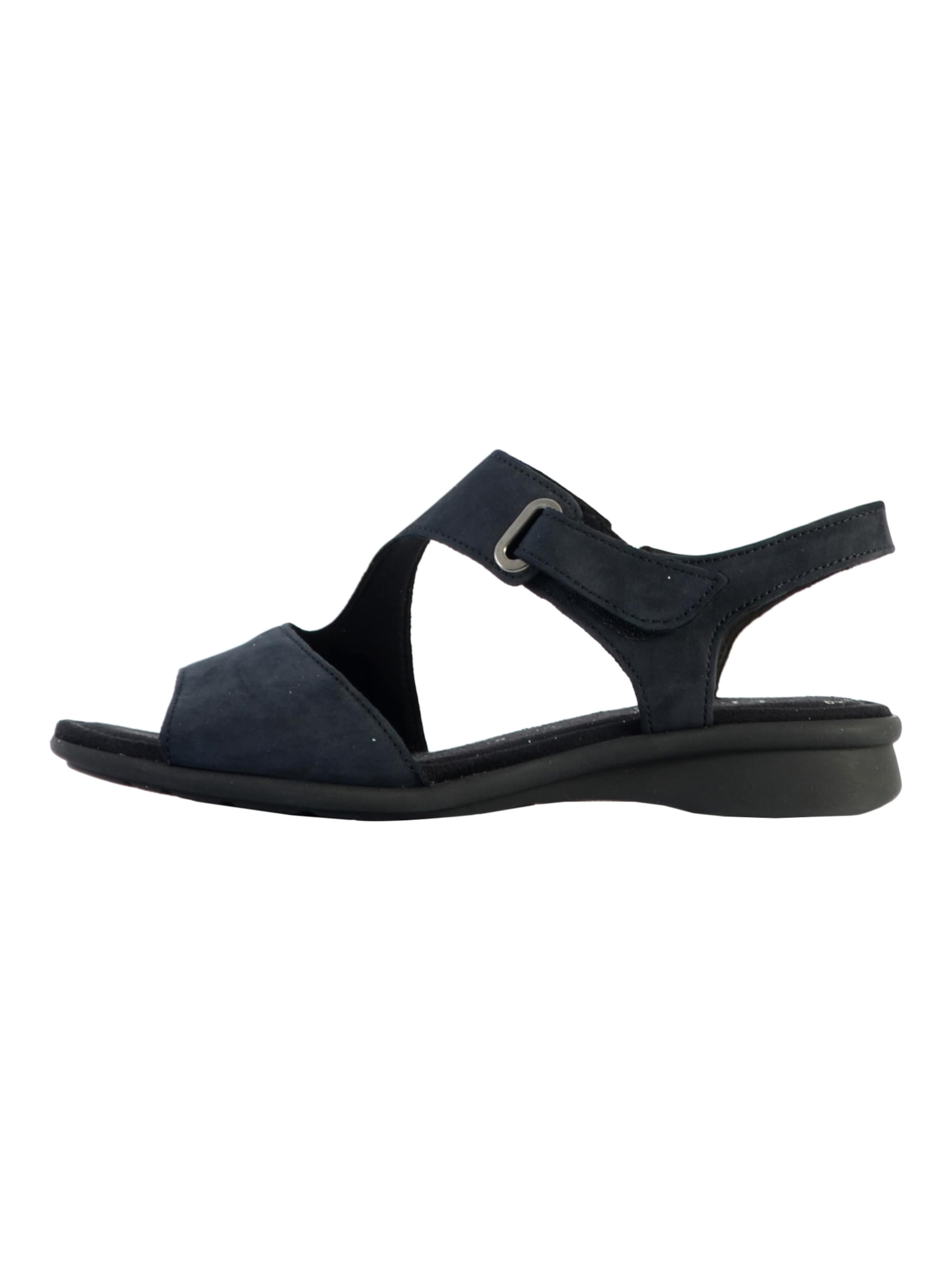 GABOR Sandal 'Flache Sandale aus Soft Nubuck Leder' in Blue: front