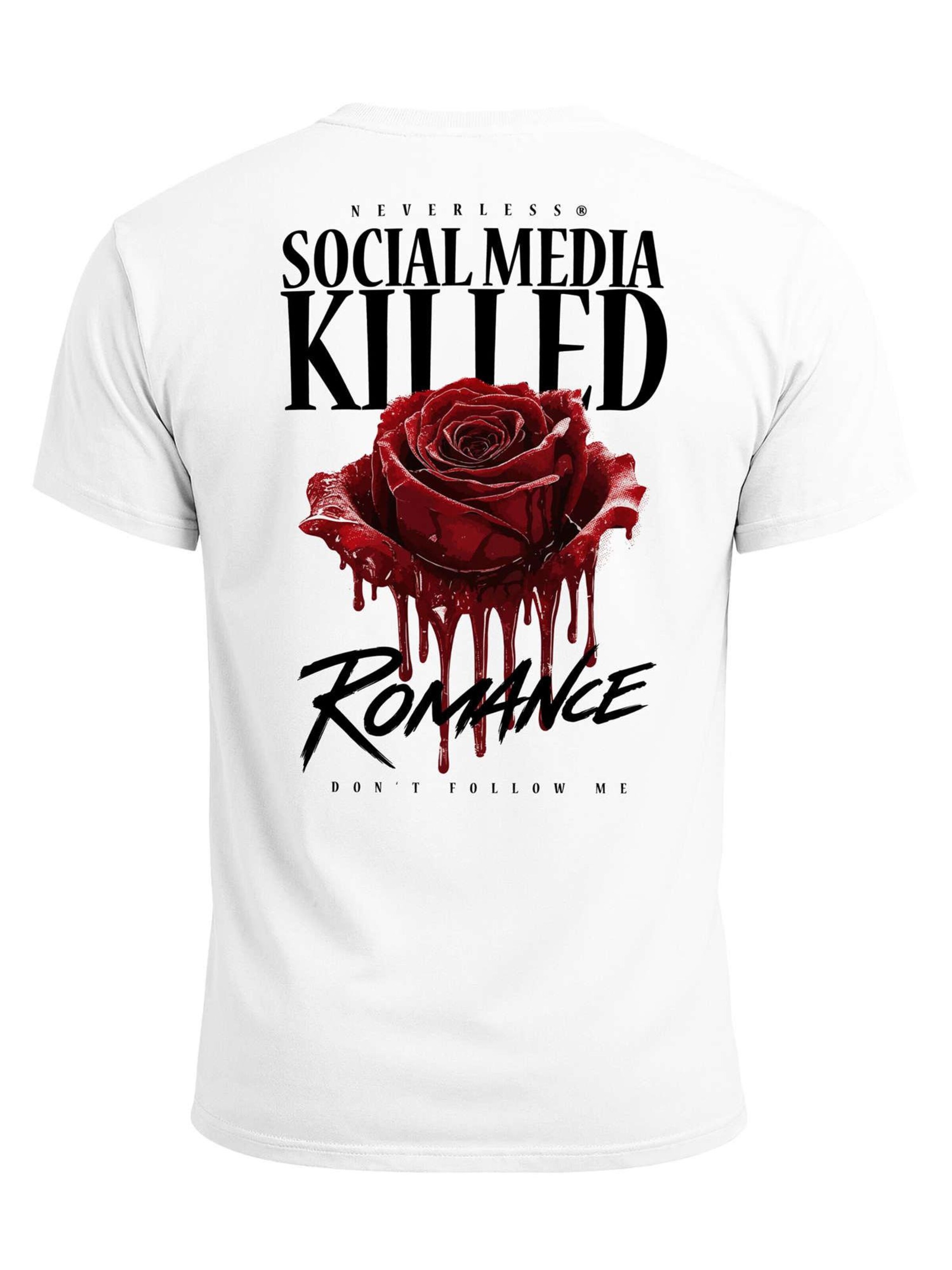 Neverless Shirt 'Romance'‌‌‌‌‌‌ in Weiß: Vorderseite
