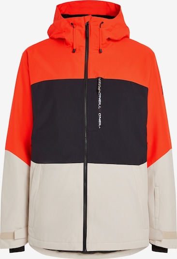 O'NEILL Sportska jakna 'Carbonite' u ecru/prljavo bijela / neonsko narančasta / crna, Pregled proizvoda
