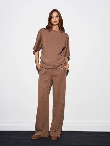 Dilvin Wide leg Pants in Brown