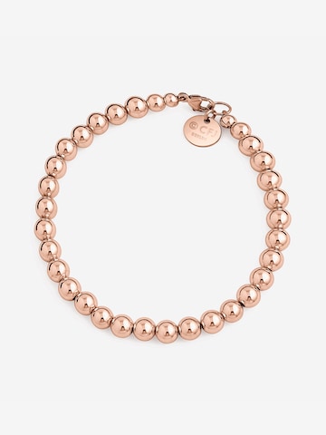 CLASSYANDFABULOUS Jewelry Bracelet 'Kugelarmband 6mm 14k Gold filled/ 14k Roségold filled/ 925 Sterling Silber' in Gold: front