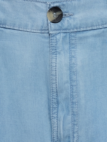 MANGO Loose fit Pleat-Front Pants 'Alessia' in Blue