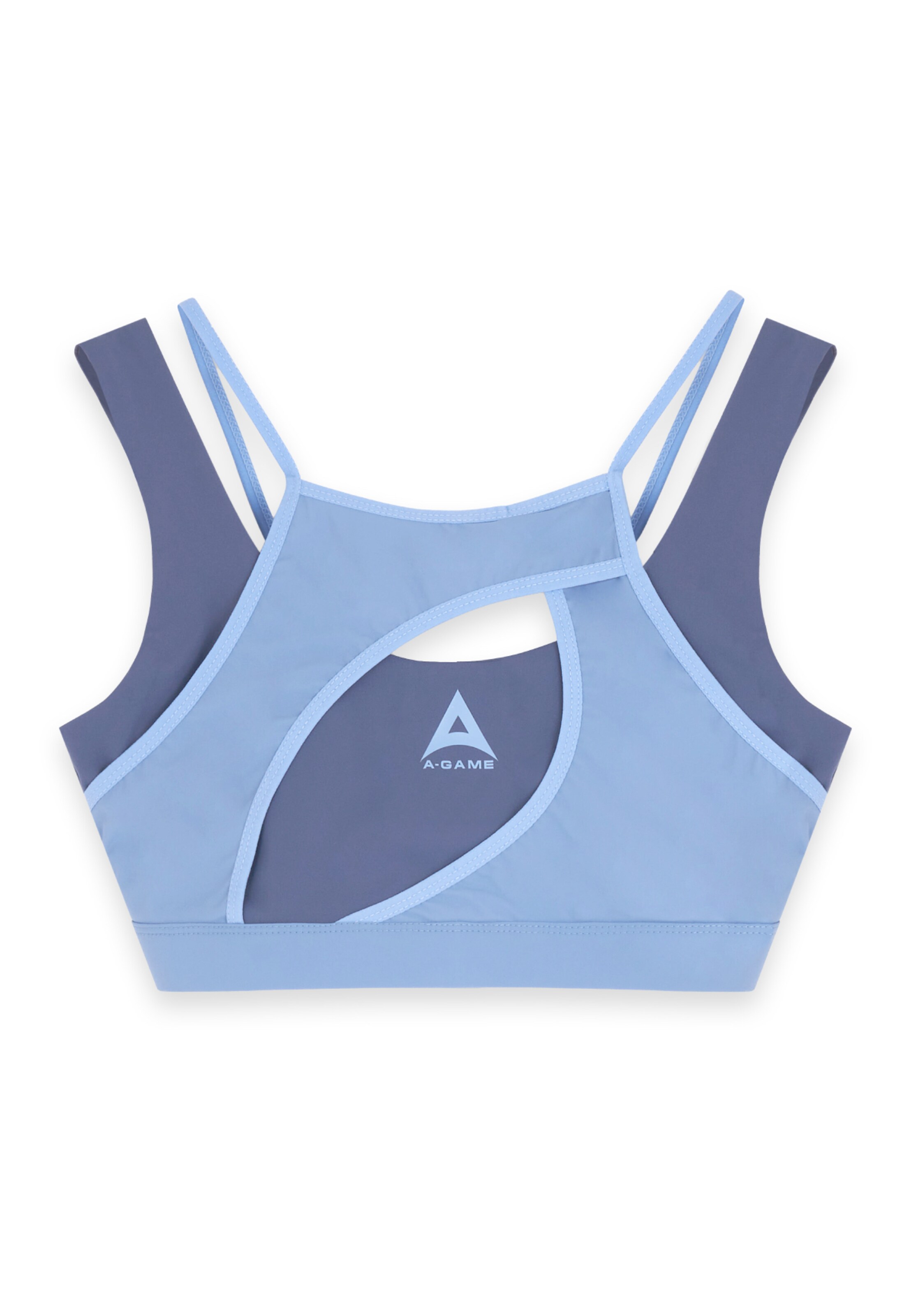 Soutien-gorge de sport A-Game en bleu : devant