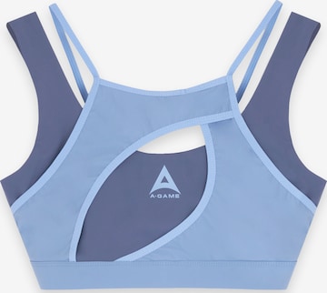 Soutien-gorge de sport A-Game en bleu : devant