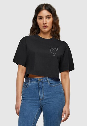 Merchcode Shirt 'Hugs & Love - Love Ballon' in Black: front