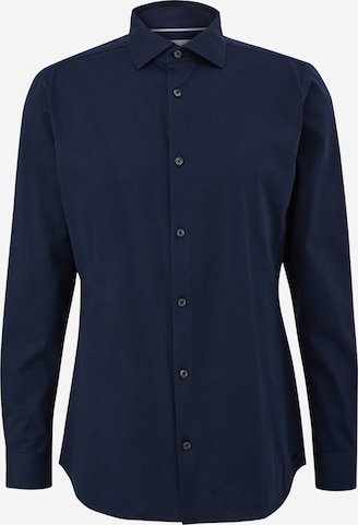 s.Oliver BLACK LABEL Button Up Shirt in Blue: front
