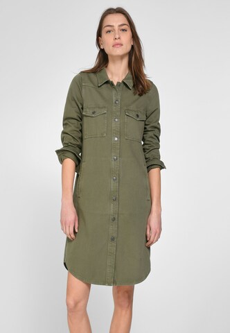 DAY.LIKE Shirt Dress in Green: front