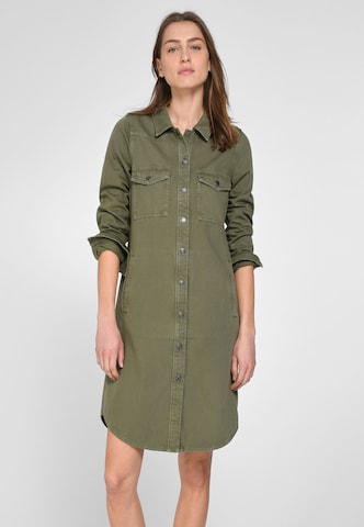 DAY.LIKE Shirt Dress in Green: front