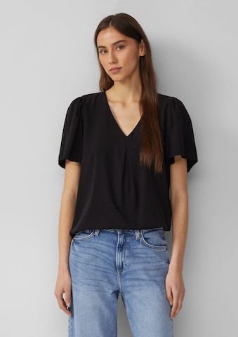QS Blouse in Black: front