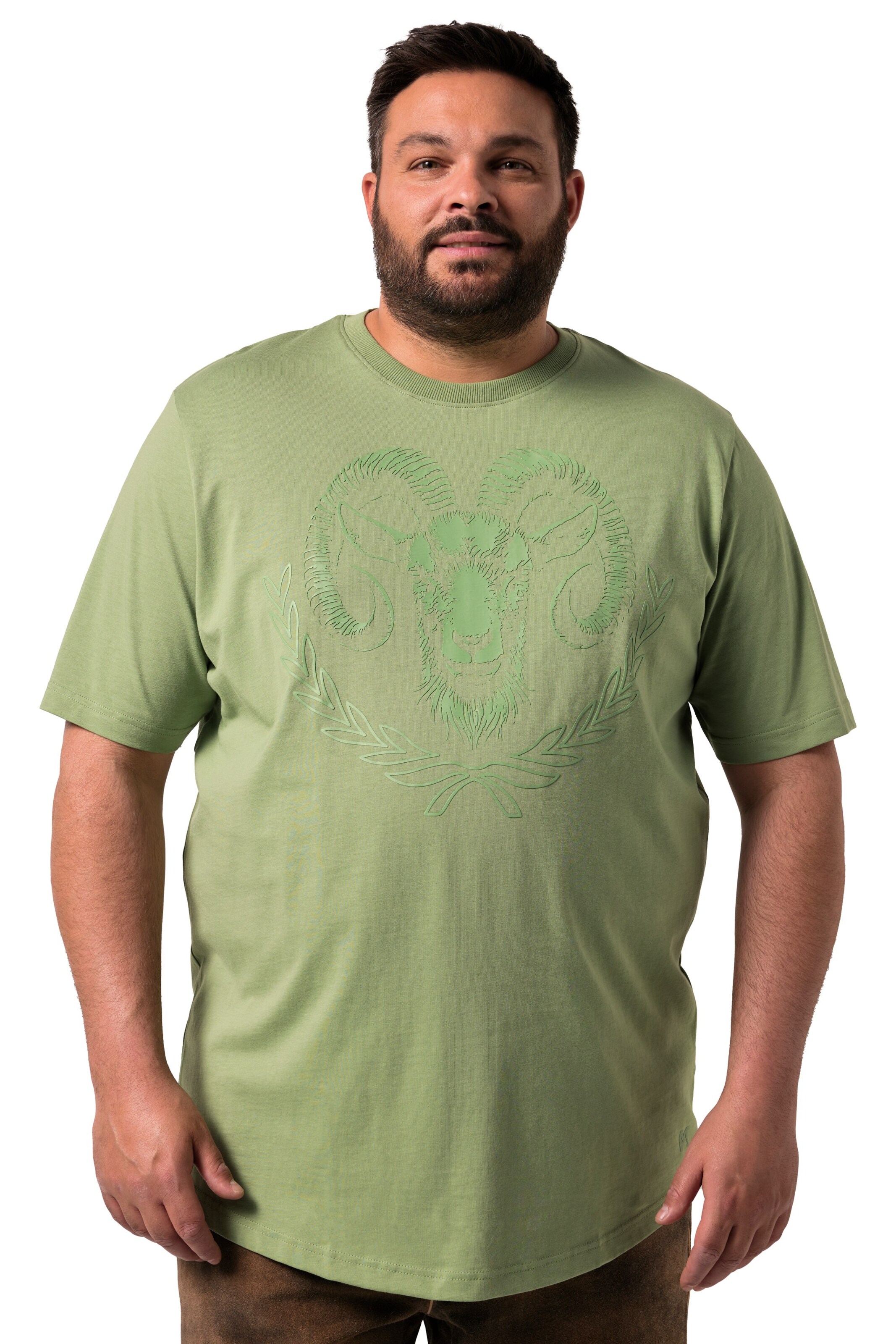 Men Plus T-Shirt in Grün: Vorderseite