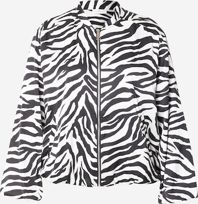 ONLY Carmakoma Prijelazna jakna 'CARLUA' u crna / prljavo bijela, Pregled proizvoda