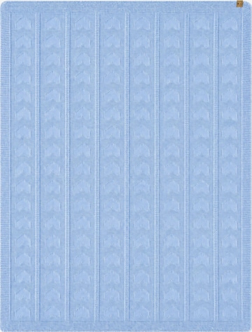 BergBiber Baby Blanket 'Strickdecke - 100% Bambus' in Blue: front