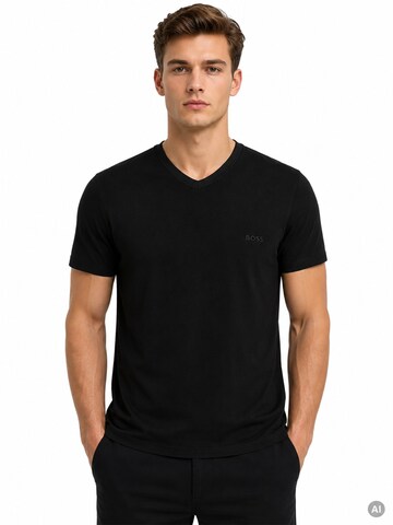 BOSS Undershirt 'Classic V-Neck' in Black
