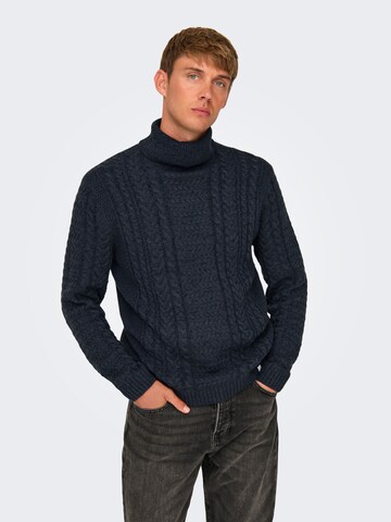 mėlyna Only & Sons Megztinis 'ONSFletcher'