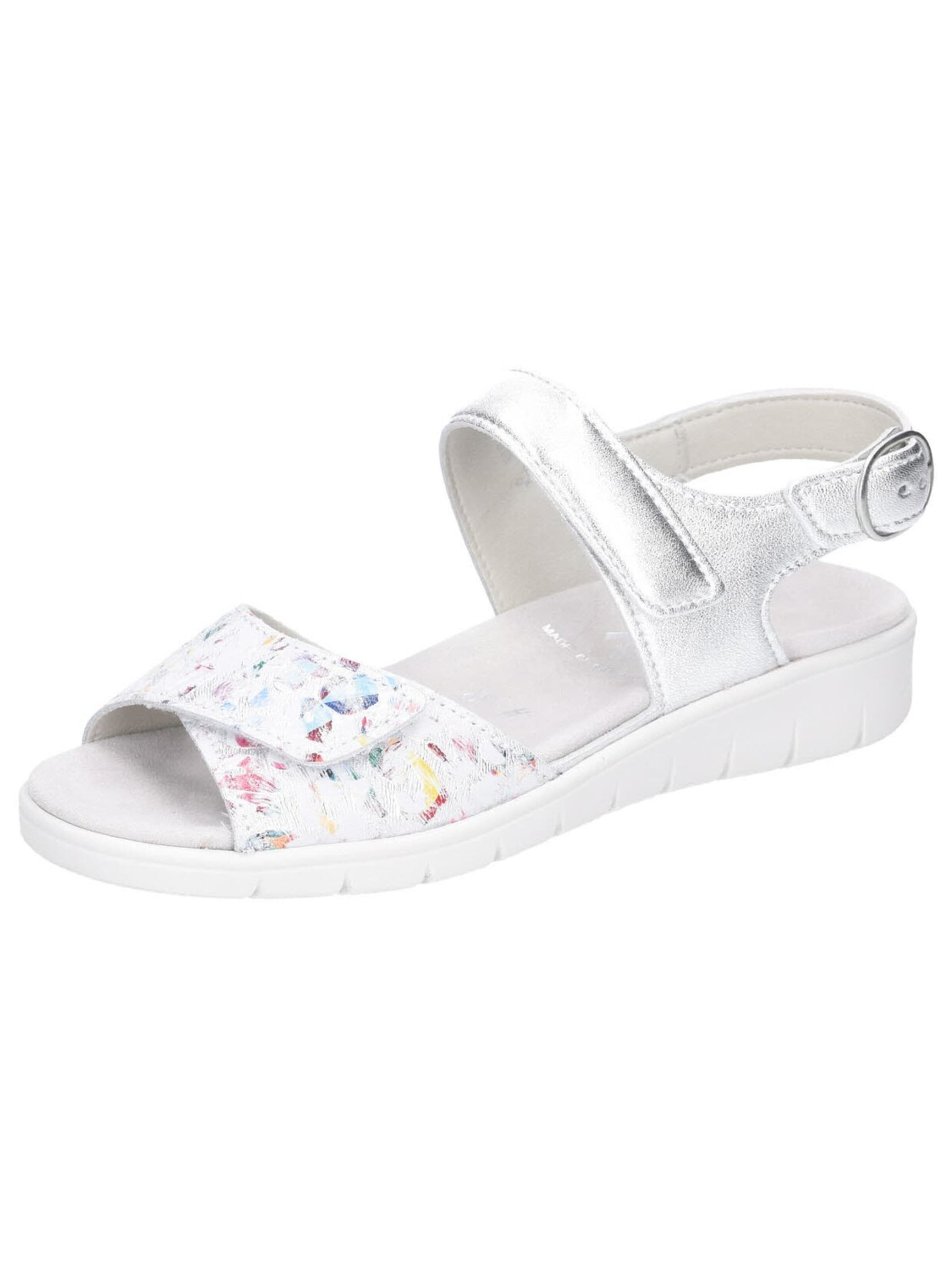 SEMLER Sandal 'Sandale Damen D4145344/283 Echtleder in weiß' i silver: framsida