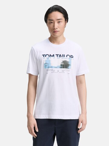 TOM TAILOR Shirt in Wit: voorkant
