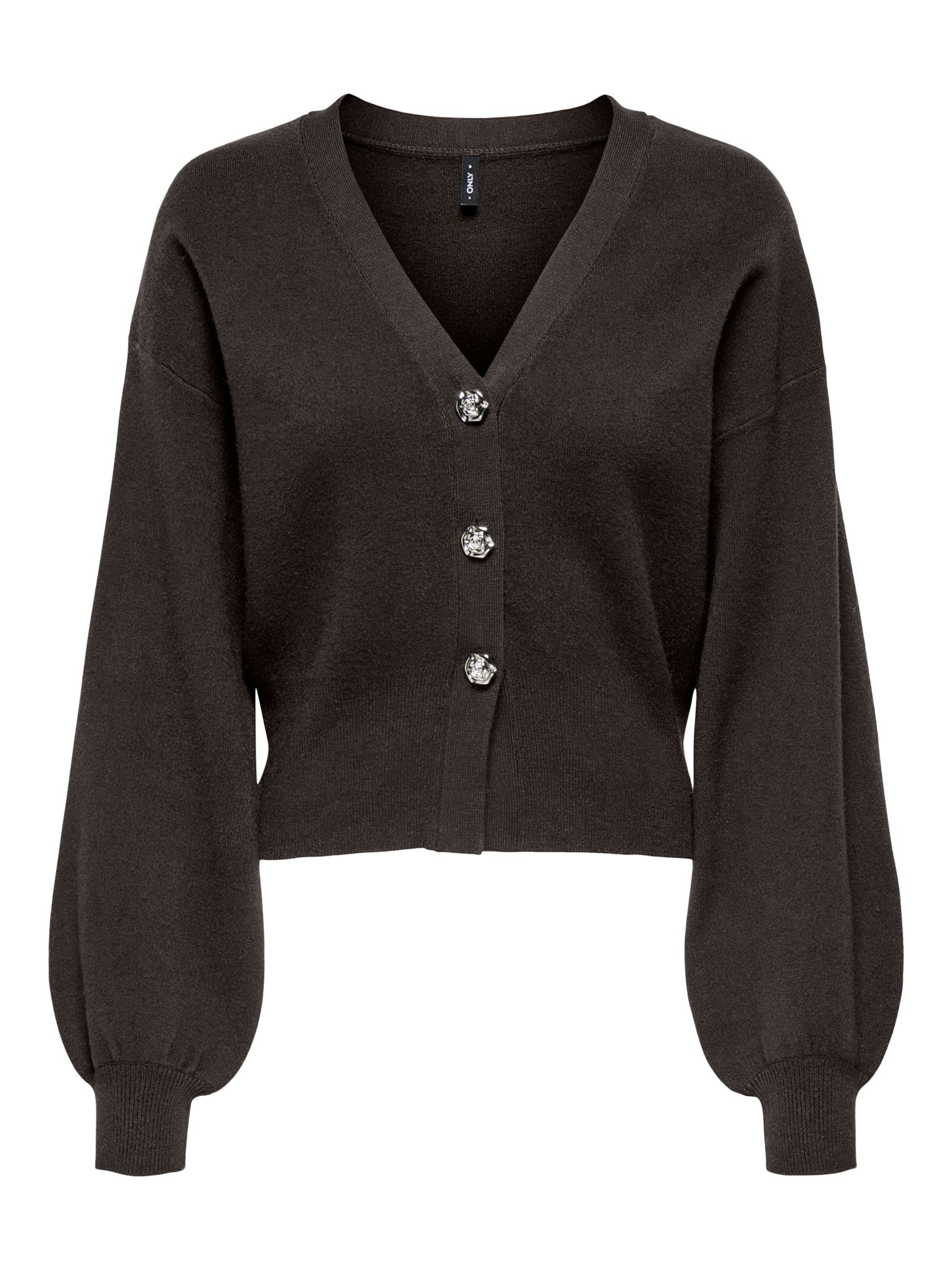 Cardigan 'ONLIBI' ONLY en marron : devant
