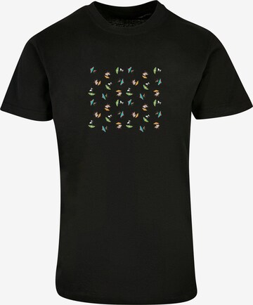 Merchcode T-Shirt 'Peanuts Umbrellas' in Schwarz: predná strana