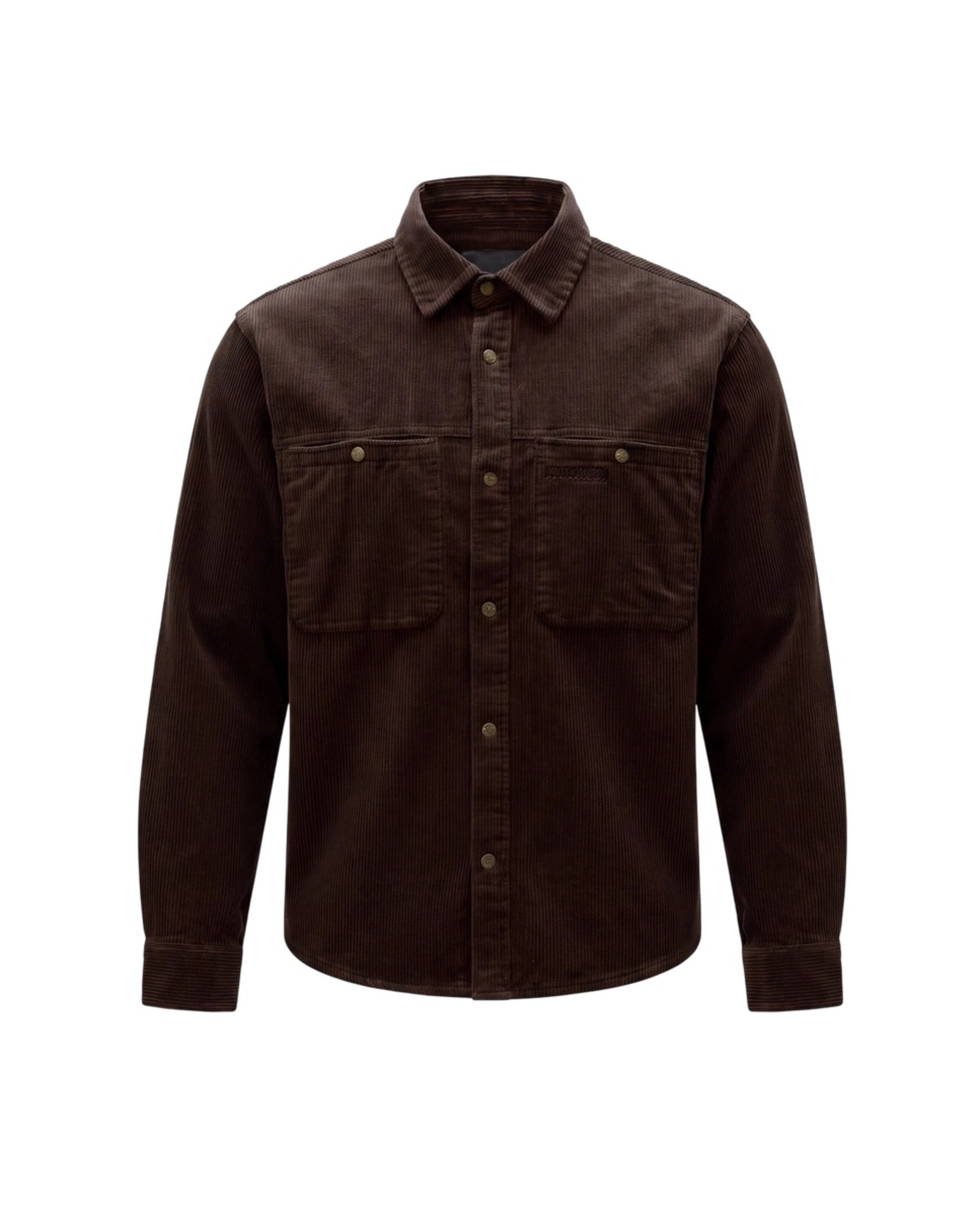NAPAPIJRI Button Up Shirt 'LAVVU' in Brown: front