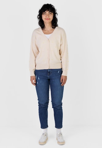 Kleinigkeit Gebreid vest 'Herzen' in Beige