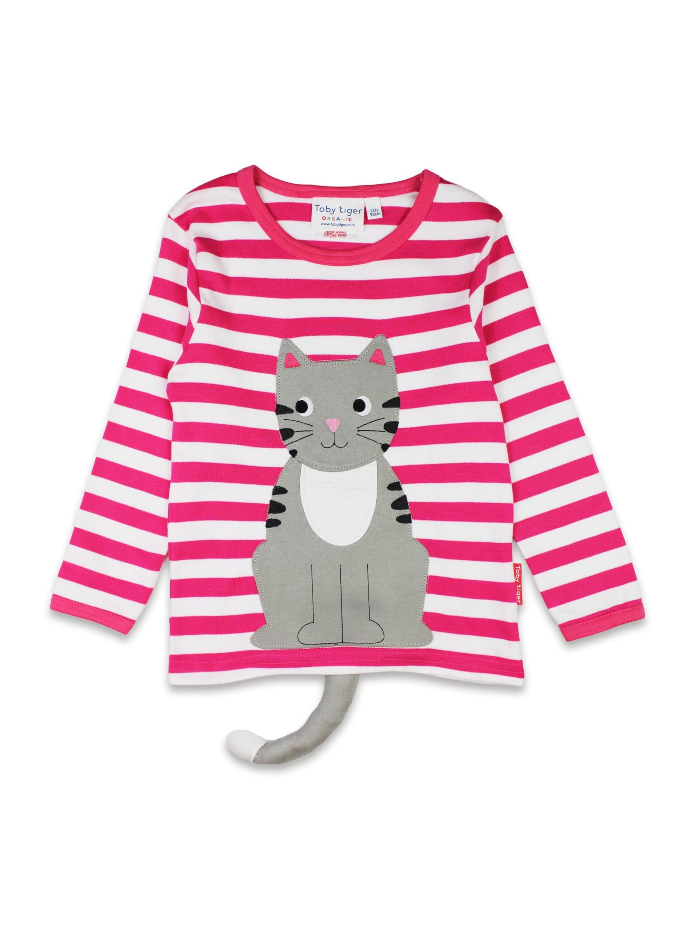 Toby Tiger Shirt 'Kätzchen' in Pink: front