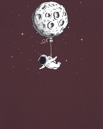 Watapparel Shirt 'Funny Spaceman' in Red